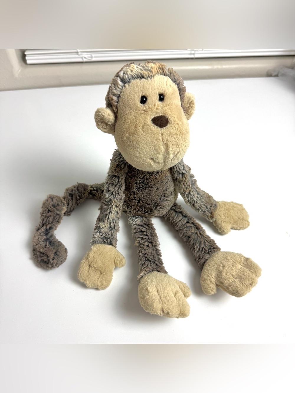 Jellycat Mattie Monkey Plush Stuffed Animal Floppy Long Arms Legs RARE Large 17”